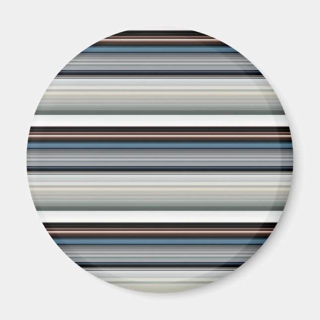 Cute gray white stripes magnet (Front)