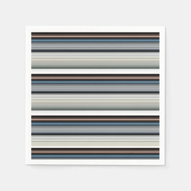 Cute gray white stripes napkins (Front)