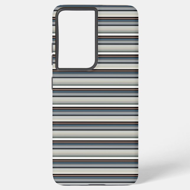 Cute gray white stripes samsung galaxy case (Back)