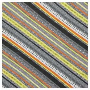 Cute gray yellow orange aztec patterns fabric