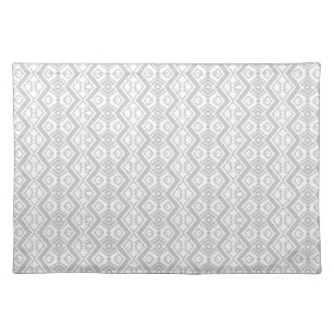 Cute gray zigzag pattern mug button cloth placemat