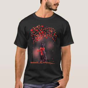 Cute Great Dane Couple Valentine Love Tree  Dogs H T-Shirt