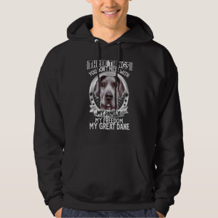 Cute Great Dane Dog Family Freedom Puppy   Hoodie