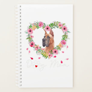 Cute Great Dane Mom Flower Dog Lover Gifts T-Shirt Planner
