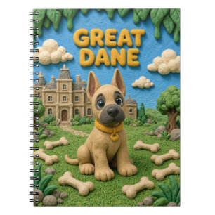 Cute Great Dane Puppy, Baby Dog Notebook