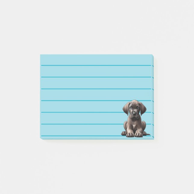 Cute Great Dane Puppy Post-it Notes (Front)