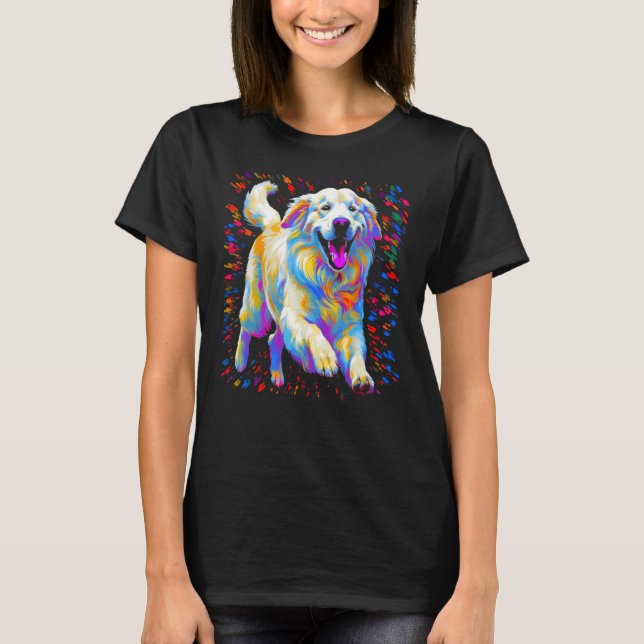Cute Great Pyrenees Dog T-Shirt (Front)