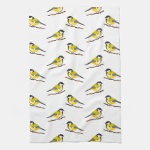 Cute Great Tit Bird Pattern Illustration