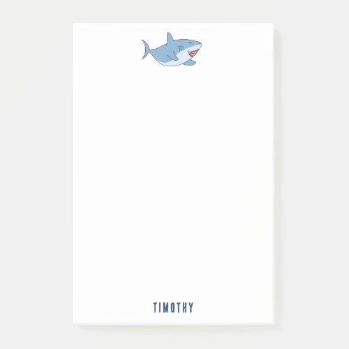 Cute Great White Sharks Ocean Pattern Post_it Notes