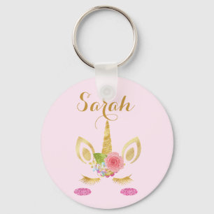 Cute Great Wonderful Pink Unicorn Keychain