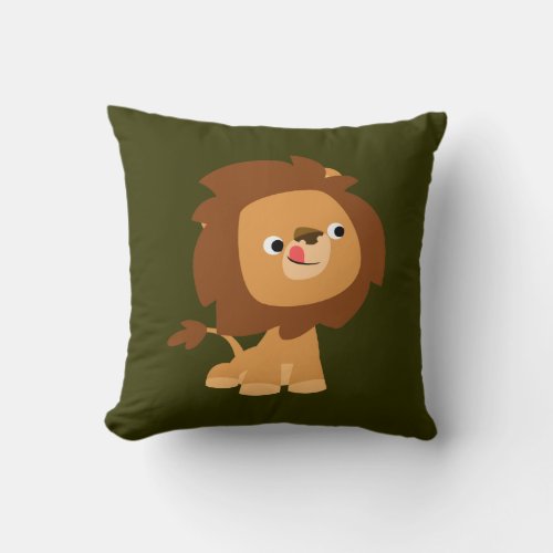 Cute Greedy Cartoon Lion Pillow