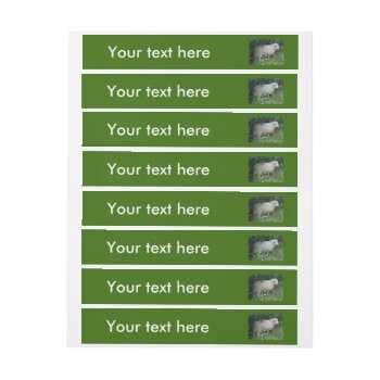 Cute Greedy Sheep Eating Customizable Labels by Fallen_Angel_483 at Zazzle