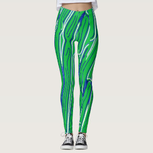 Cute green abstract pattern"Ratti_Creative_Arts" Leggings