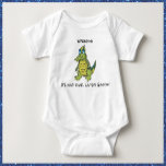 Cute Green Alligator Baby Bodysuit at Zazzle
