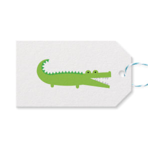 Cute Green Alligator Gift Tags