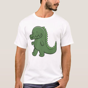 Cute Green Alligator Happy Kawaii Crocodile T-Shirt