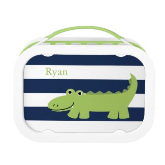 Cute Green Alligator Lunch Boxes