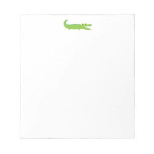 Cute Green Alligator Notepad