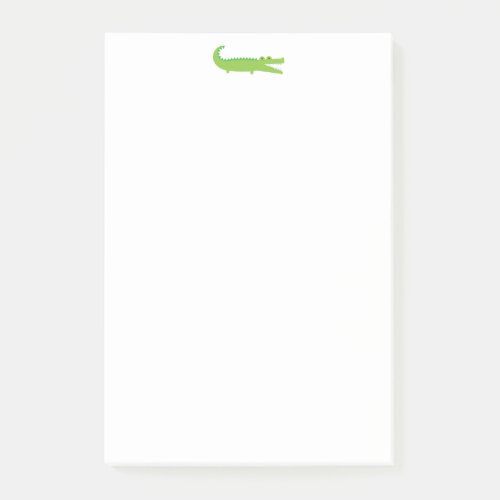 Cute Green Alligator Post_it Notes