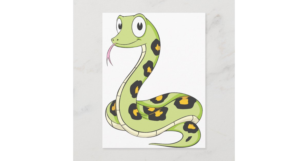 Cute Green Anaconda Snake Cartoon Postcard | Zazzle Cute Green Anaconda Snake Cartoon Postcard | Zazzle