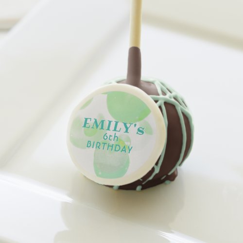 Cute Green and Blue Bubbles Birthday Party Cake Pops