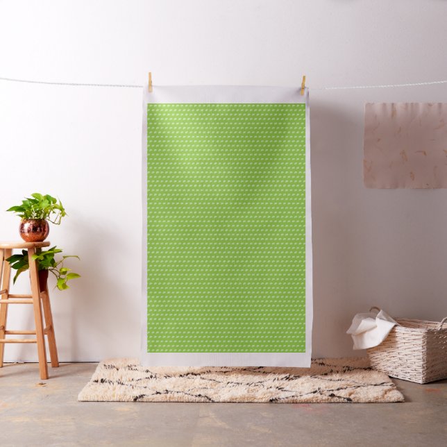 Cute Green and White Ferns Pattern Fabric (In Situ)