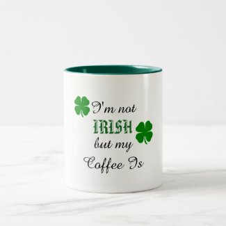 Cute Green and White Irish Coffee Mug