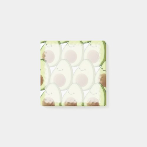 Cute Green Avocado Pattern Custom Post_it Notes