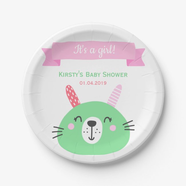 Cute Green Baby Bunny | Baby Shower