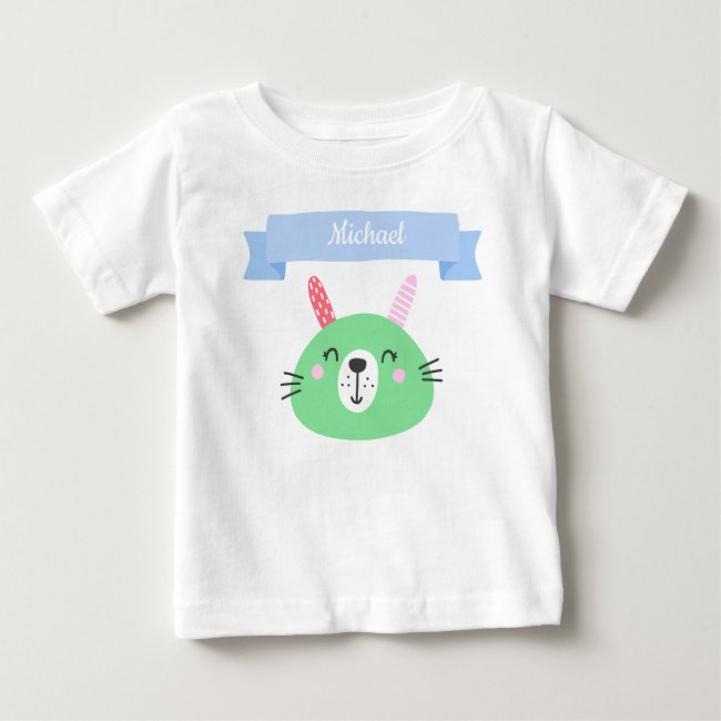 Cute Green Baby Bunny | Personalized