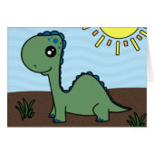 Cute Green Baby Dinosaur (Front Horizontal)