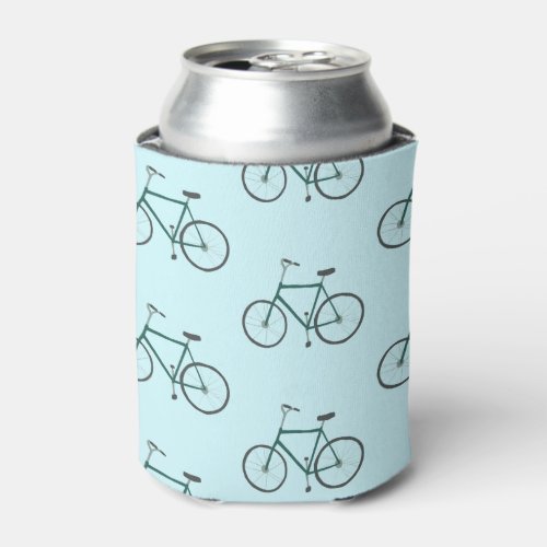 Cute green bikes can cooler _ add your own text