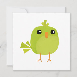 Cute Green Bird Cartoon