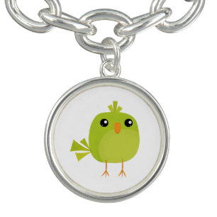 Cute Green Bird Cartoon Bracelet