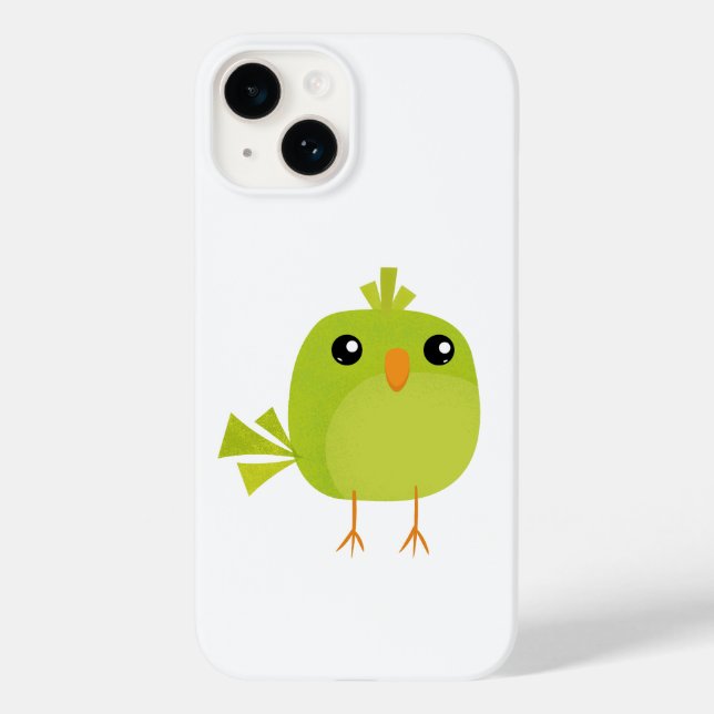 Cute Green Bird Cartoon Case-Mate iPhone Case (Back)