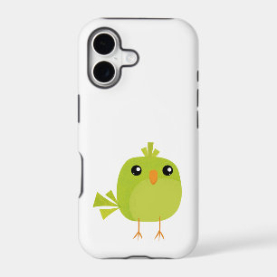 Cute Green Bird Cartoon iPhone 17 Case