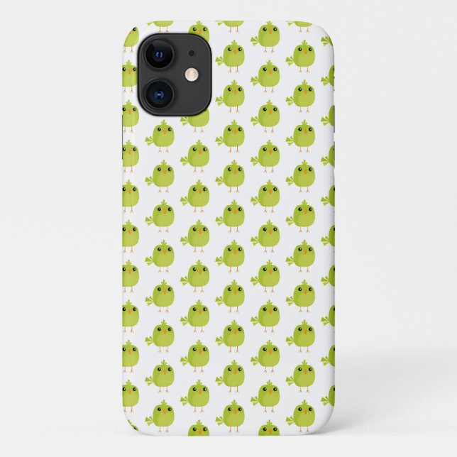 Cute Green Bird Cartoon Case-Mate iPhone Case (Back)