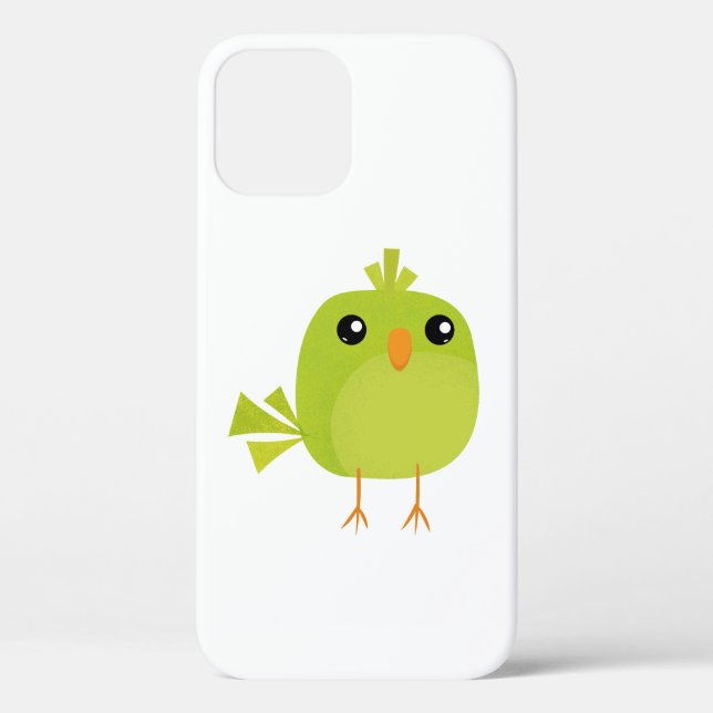 Cute Green Bird Cartoon Case-Mate iPhone Case (Back)