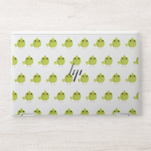Cute Green Bird Cartoon HP Laptop Skin