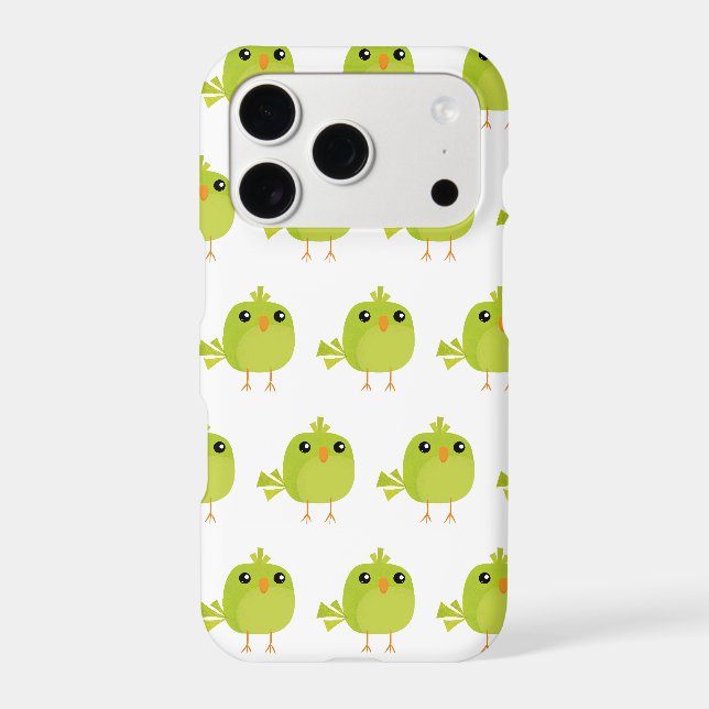 Cute Green Bird Cartoon Iphone Case (Back)