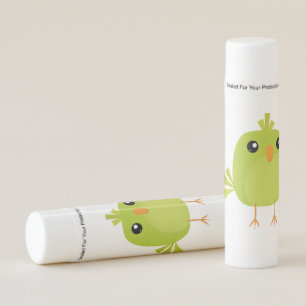 Cute Green Bird Cartoon Lip Balm