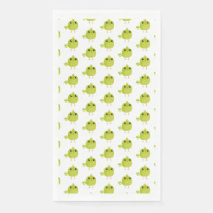 Cute Green Bird Cartoon Paper Guest Towels