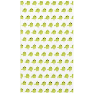 Cute Green Bird Cartoon Tablecloth
