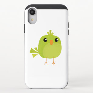 Cute Green Bird Cartoon iPhone XR Slider Case