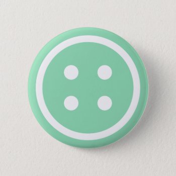 Cute Green Blue Sewing Button by imaginarystory at Zazzle