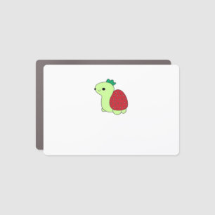 Cute green blushing strawberry turtle Classic T-Sh Car Magnet