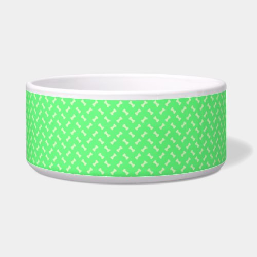 Cute green bone pattern bowl