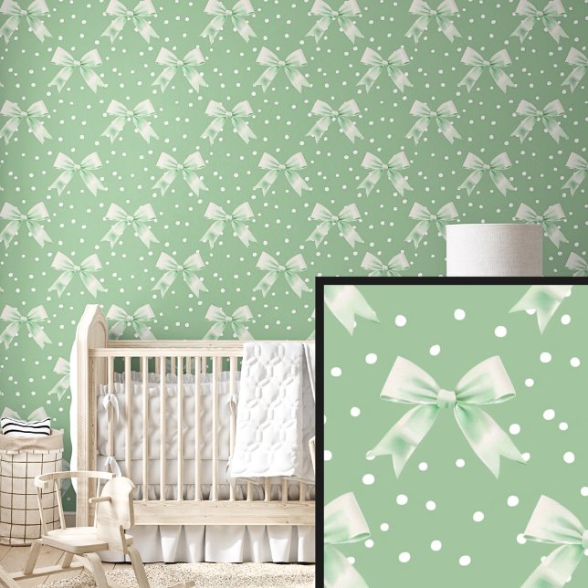 Cute Green Bows Wallpaper (Creator Uploaded)