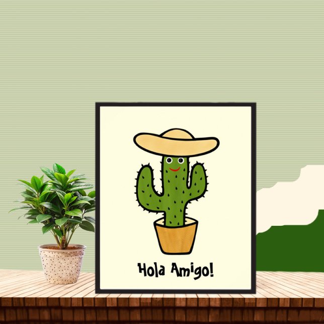 Cute green cactus  poster (Creator Uploaded)