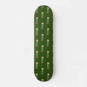 Cute Green Cactus Yellow Flower Desert Skateboard